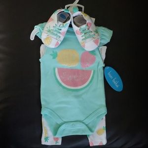 3 piece baby girl outfit